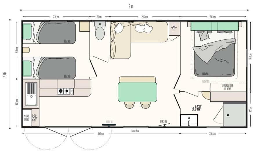 Camping Oaki Mesnard-la-Barotière Pokój zdjęcie